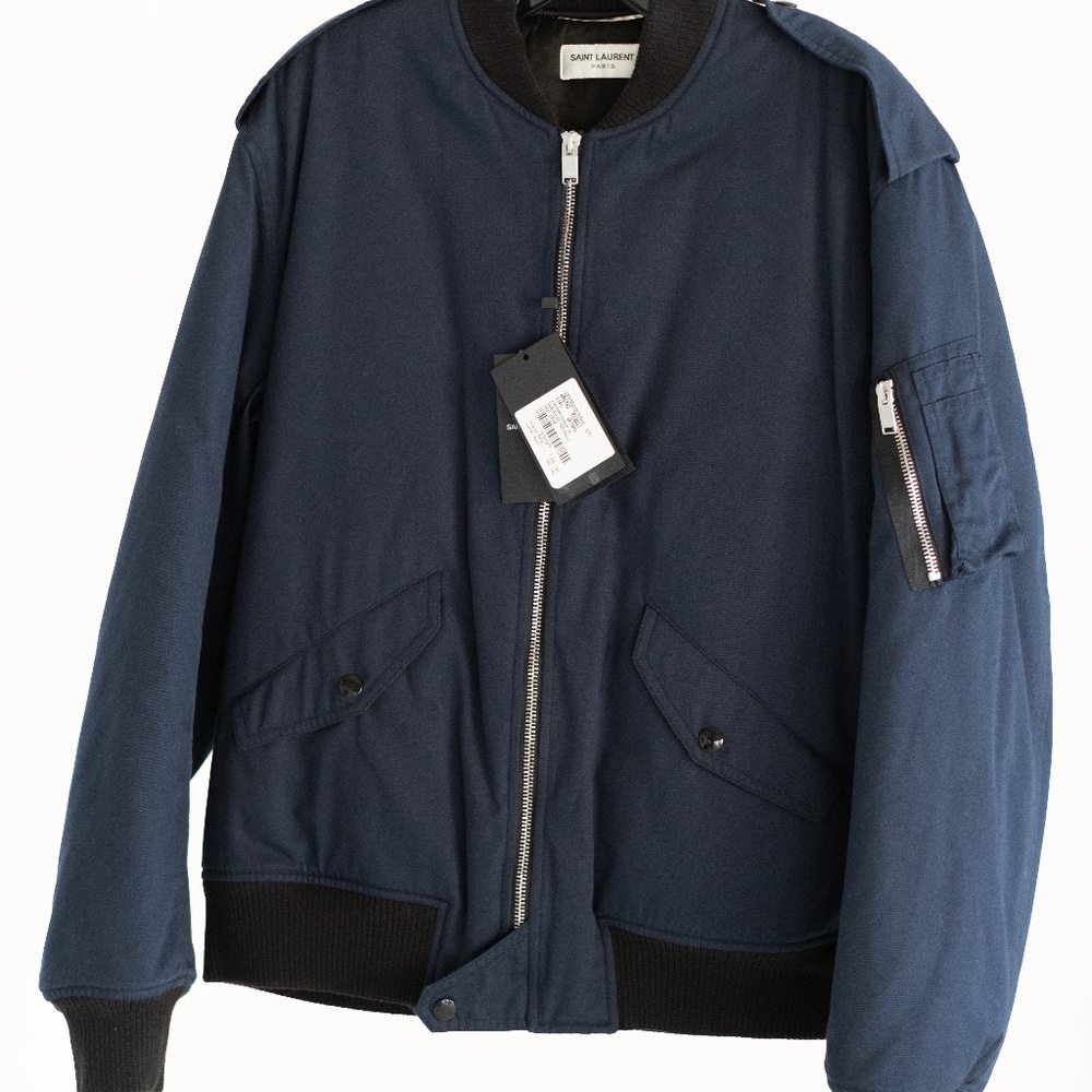 St Laurent oversized bomber jacket